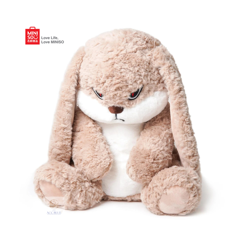 Thú bông Thỏ giận dữ MINISO Style Lost Rabbit Đồ chơi mềm mại và dễ thương, Thỏ nhồi bông giận dữ