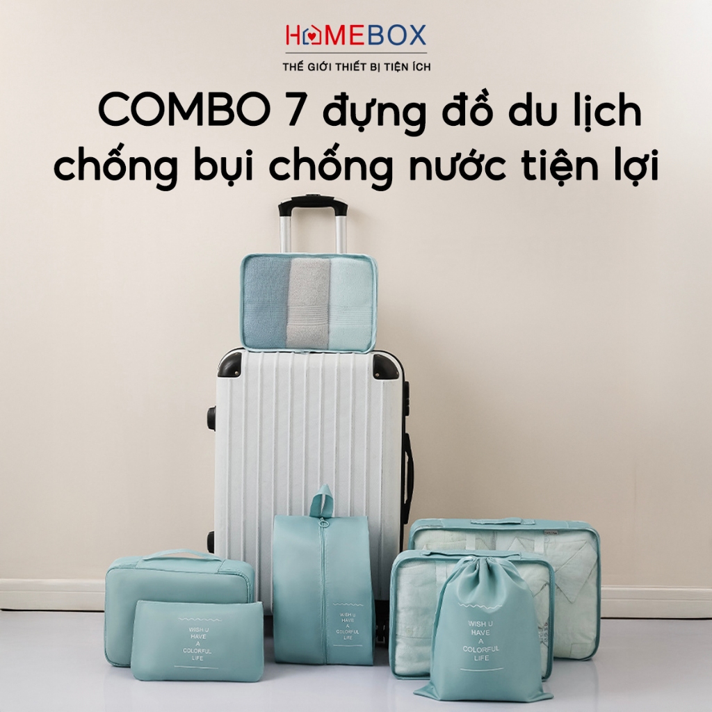 COMBO 7 Túi Đựng Đồ Đi Du Lịch Đa Năng Túi Đựng Quần Áo Đồ Cá Nhân Xếp Vali Đi Dã Ngoại Tiện Lợi