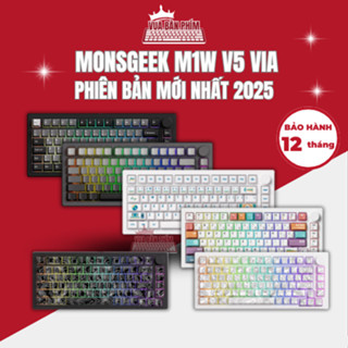[HÀNG SẴN] Bàn phím cơ MonsGeek không dây M1W V5 3 mode, vỏ nhôm CNC , mạch xuôi, gasket mount, led rgb, hostswap
