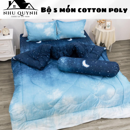 Set phao 5 món bao gồm( 1 chăn phao+1 ga trải giường+2 vỏ gối đầu+1 vỏ ôm) đủ size m6 m8 2m2