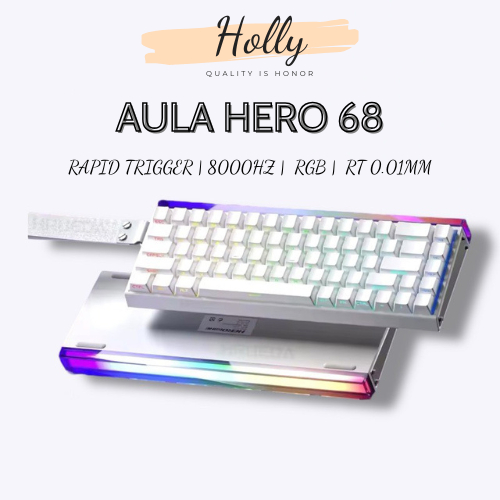 Bàn Phím Cơ Gaming AULA Hero68 | Hero84 | Rapid Trigger | 8000hz | 125k ScanRate | TypeC | RGB