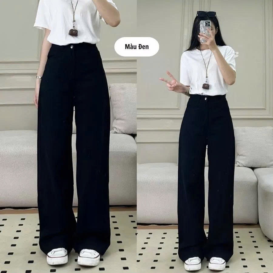 Quần jeans trơn ống suông basic 168.fashion 7397/7443/7724/7448/7788 | BigBuy360 - bigbuy360.vn