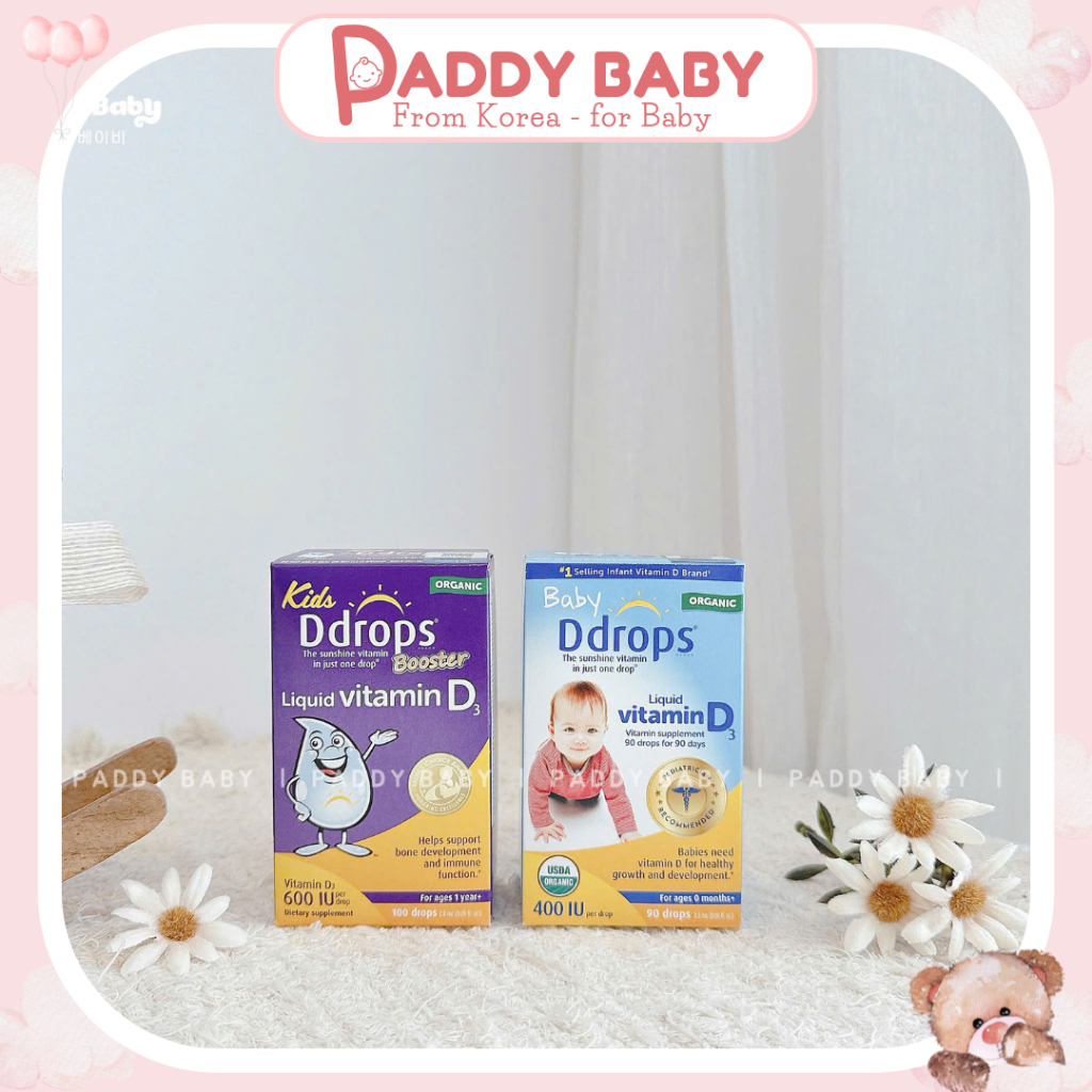 Thực phẩm BVSK Baby Ddrops -  Ddrops Booster dạng giọt bổ sung Vitamin D3 cho bé