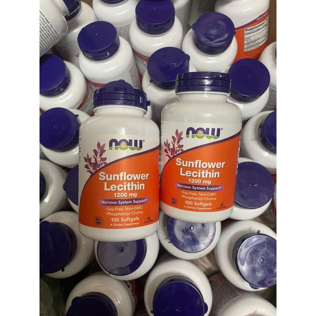 Viên uống chống tắc tia sữa Lecithin 1200mg Now Sunflower bé trai và bé gái
