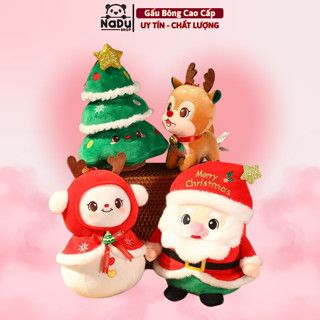  Gấu bông giáng sinh người tuyết ông già Noel cây thông tuần lộc quà tặng giáng sinh cao cấp 