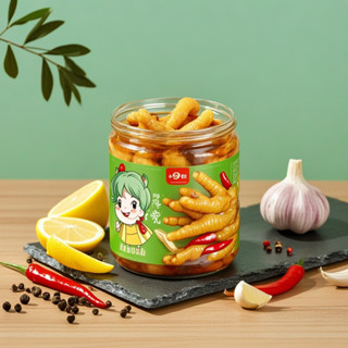 Chân gà rút xương chanh chua cay chân gà ăn liền【500g 