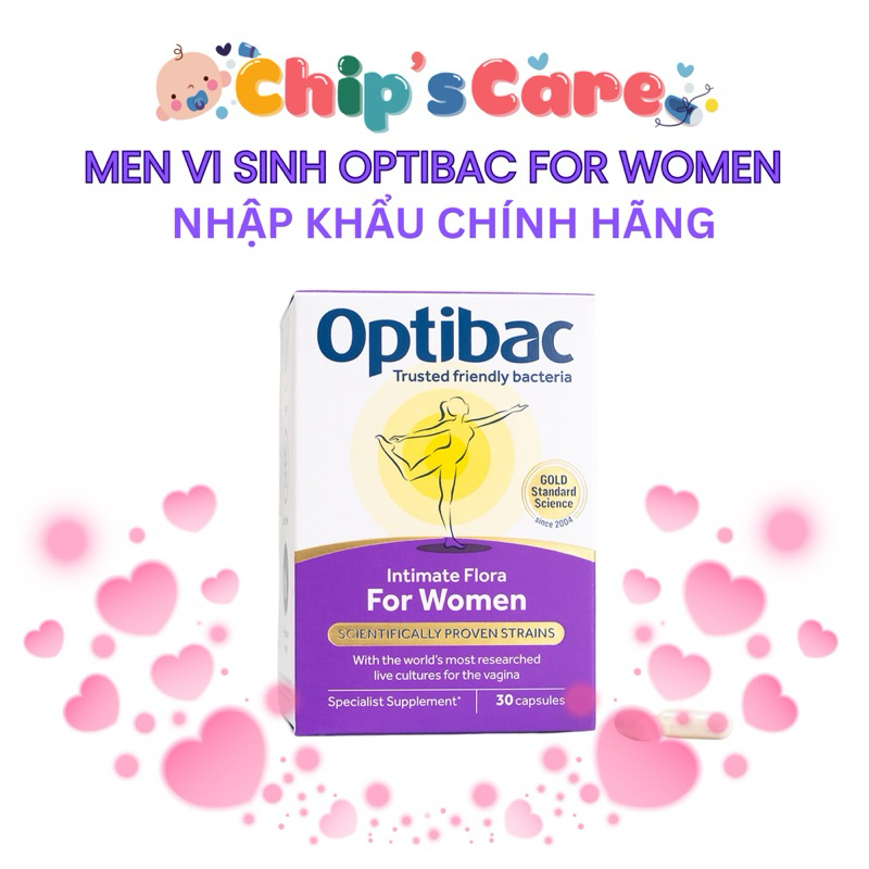Optibac Tím men vi sinh phụ khoa chính hãng cho phụ nữ