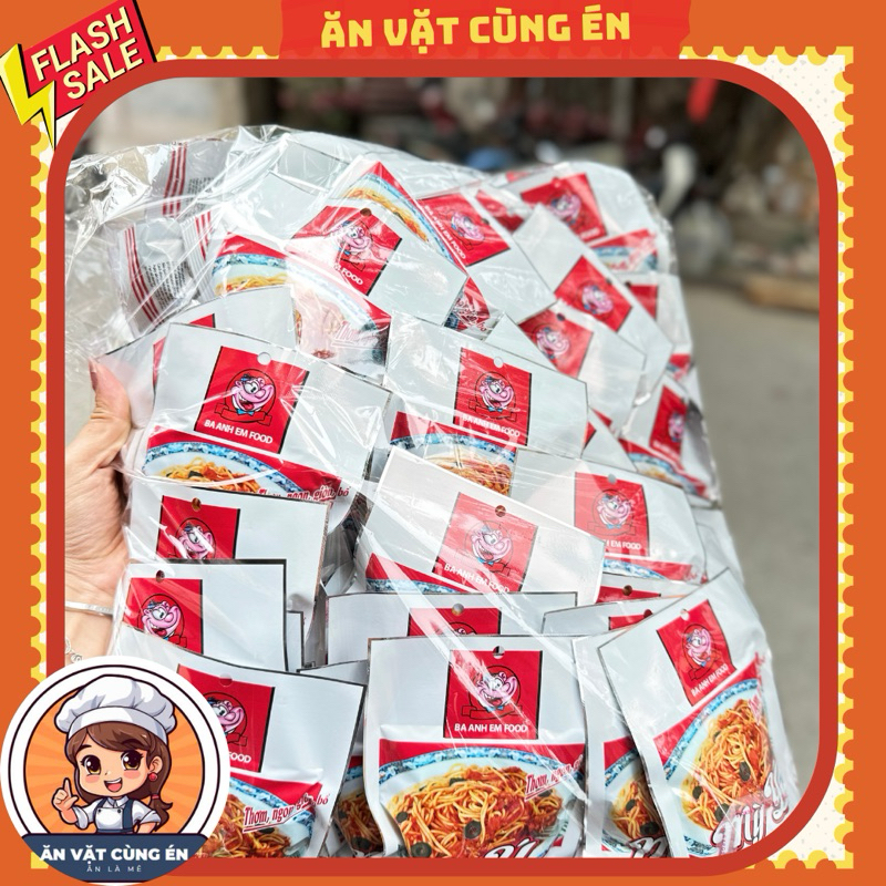 Sỉ bịch 50 gói snack mỳ Ý Ba Anh Em Food, Snack Mỳ Ý Ba Anh Em Chua Cay, Tăm Cay Tuổi Thơ, đồ ăn vặt