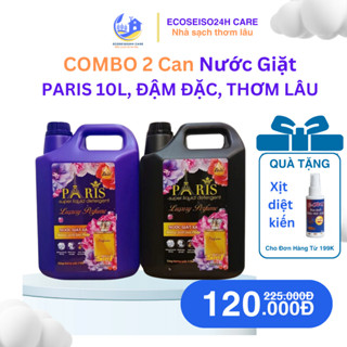 SỈ COMBO 2 CAN NƯỚC GIẶT PARIS 10L HƯƠNG HOA PHÁP, AN TOÀN CHO DA,LÀM SẠCH NHANH