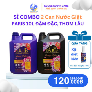 COMBO 2 CAN NƯỚC GIẶT PARIS 10L HƯƠNG HOA PHÁP, AN TOÀN CHO DA,LÀM SẠCH NHANH
