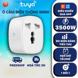 Ổ Cắm Điện Thông Minh TUYA, 3500W, Hẹn Giờ, Điều Khiển Từ Xa Qua Wifi, Đo Điện Năng Tiêu Thụ, HỎA TỐC HCM