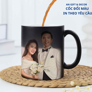 Cốc đổi màu rót nước ấm hiện ảnh - Ly sứ in theo yêu cầu - Ly ảo thuật - Quà tặng ý nghĩa - Quà sinh nhật