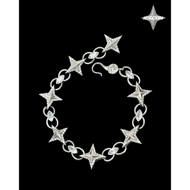 Lắc Tay Ngôi Sao Bạc 925 Mạ Vàng Trắng Stellar Orbit Icecon - (Stellar Orbit Bracelet – Stellar Coll