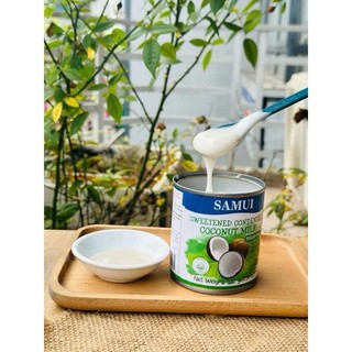  Sữa đặc thuần chay từ dừa không đường sugar free Samui Thái Lan hũ 320gr 