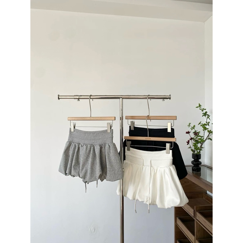 Chân váy bí nữ dáng ngắn chất nỉ 2 da lưng chun bản to kèm dây rút basic dễ phối - Minci Clothing | BigBuy360 - bigbuy360.vn