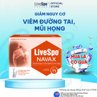 Xịt mũi, họng giảm nghẹt mũi, viêm mũi - Livespo Navax chuyên dụng chứa Bào tử lợi khuẩn (Hộp 10ống)