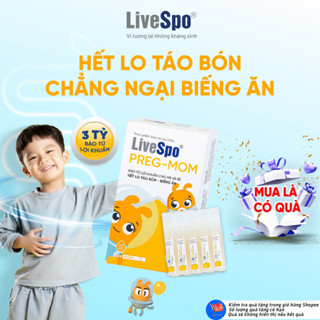 Men vi sinh Bào tử lợi khuẩn LiveSpo Pregmom cho bé Táo bón, Biếng ăn, Rối loạn tiêu hóa (20 ống)
