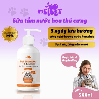 Sữa tắm cho chó mèo Meipet 150 500ml sữa tắm thú cưng hương nước hoa Daisy làm sạch khử mùi lưu hương 3-5 ngày 
