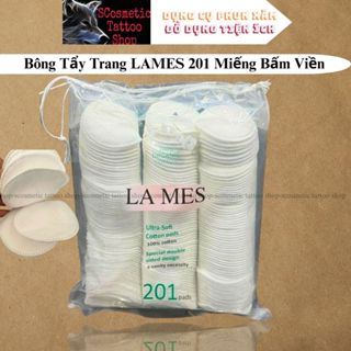(Combo 2 Gói ) Bông tẩy trang Lames 201 Miếng 100% Cotton ,bông miếng cắt sẵn tự nhiên mềm mại cho da nhạy cảm