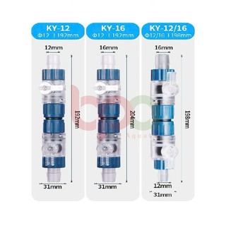 VAN KHÓA ĐÔI NỐI ỐNG - DOUBLE TAB MARINE FI12 FI16 FI20 KẾT NỐI KHÓA DÒNG CHO LỌC THÙNG THỦY SINH