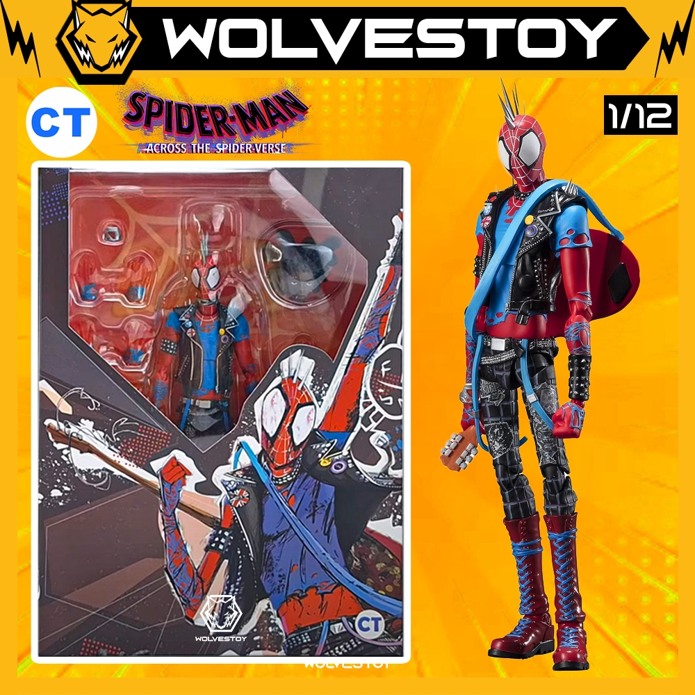 Mô Hình CT Toys SHF Spider Punk (Spider-Man: Across the Spider-Verse) 1/12 Action Figure