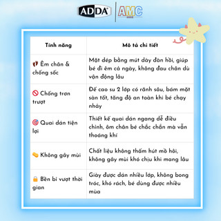 Giày Sandal Thái Lan Quai Dán Cho Bé Trai ADDA 2N36 – Êm, Bền, Không Gây Mùi