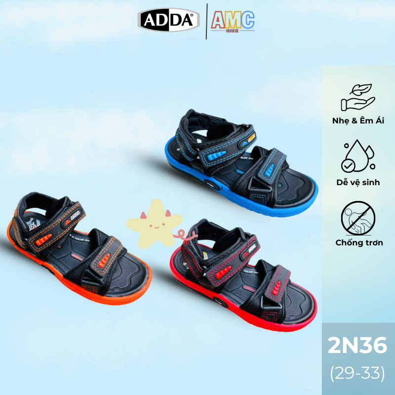 Giày Sandal Thái Lan Quai Dán Cho Bé Trai ADDA 2N36 – Êm, Bền, Không Gây Mùi