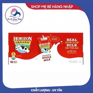  Sữa tươi Horizon Organic Mỹ 236ml NHIỀU VỊ Nguyên kem  Vani DHA  Socola DHA  Dâu  Socola 