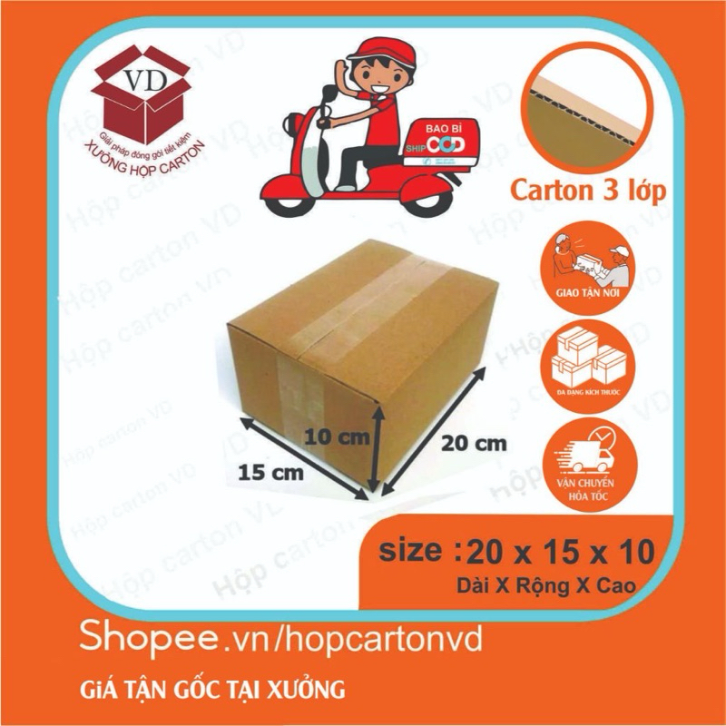 combo 50 Hộp 20x15x10