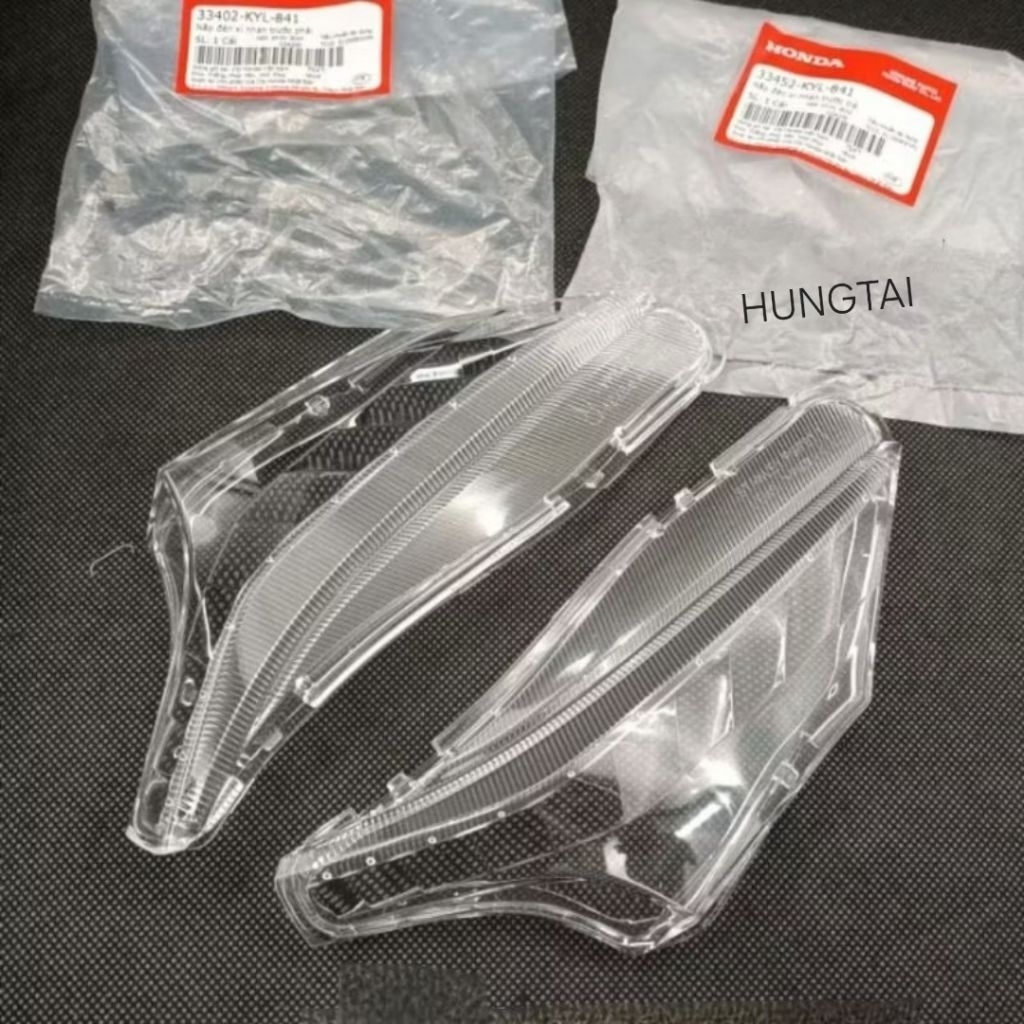 Cặp nắp chụp, ốp võ đèn xi nhan trước FUTURE X 125 zin Honda 33402-KYL-841, 33452-KYL-841