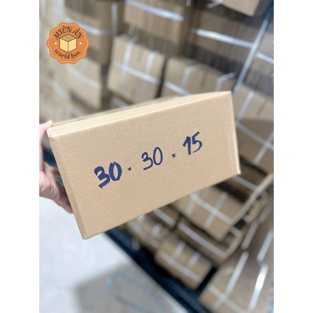 Combo 5 - Size 30x30x15 cm, Hộp giấy gói hàng thùng carton Giá rẻ tại xưởng Hegon, sl 5c
