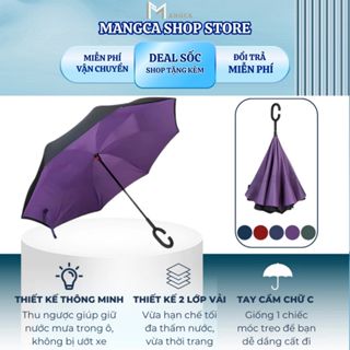 Ô Mở Ngược Thông Minh, Ô Gấp Ngược, Dù Đi Mưa Gấp Ngược Thông Minh, Dùng Cho Xe Hơi, Đi Bộ Tay Cầm Kiểu Chữ C