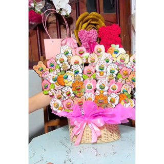 Bộ 100 thẻ cài kẹo mút làm tháp bánh kẹo, trang trí bó hoa mix nhiều mẫu đa dạng đẹp