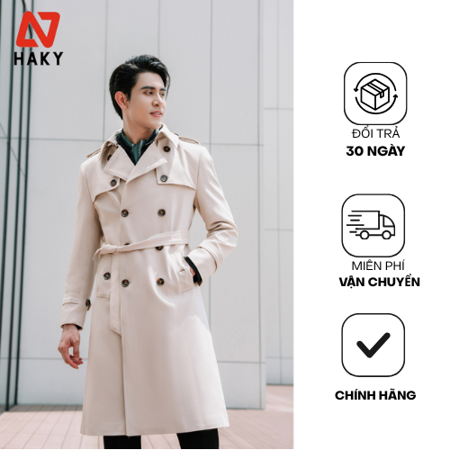 Áo Mangto Kaki TRENCH COAT.HK426, Áo Mangto Nam Cao Cấp HAKYnguyen