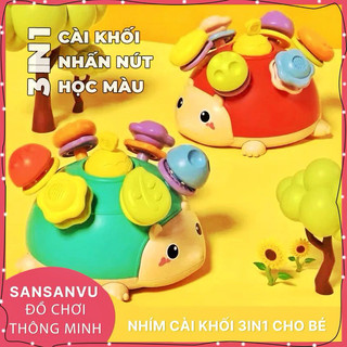 Đồ Chơi Khối Bận Rộn Montessori Thanh Rút Nhím Rèn Luyện Vận Động Phát Triển Trí Tuệ Cho Bé Sansanvu