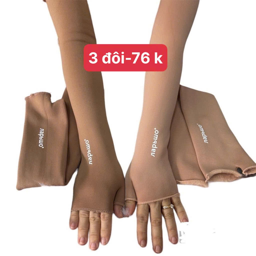 Ống tay chống nắng, găng tay - ống tay ủ kem- giữ ấm  HÀNG VIỆT NAM T&T Vải dêtt dày chống tia UV cực tốt