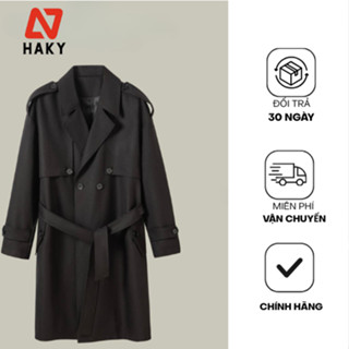 HK16 - Áo khoác dạ nam dáng dài, phong cách Hàn Quốc cực sang