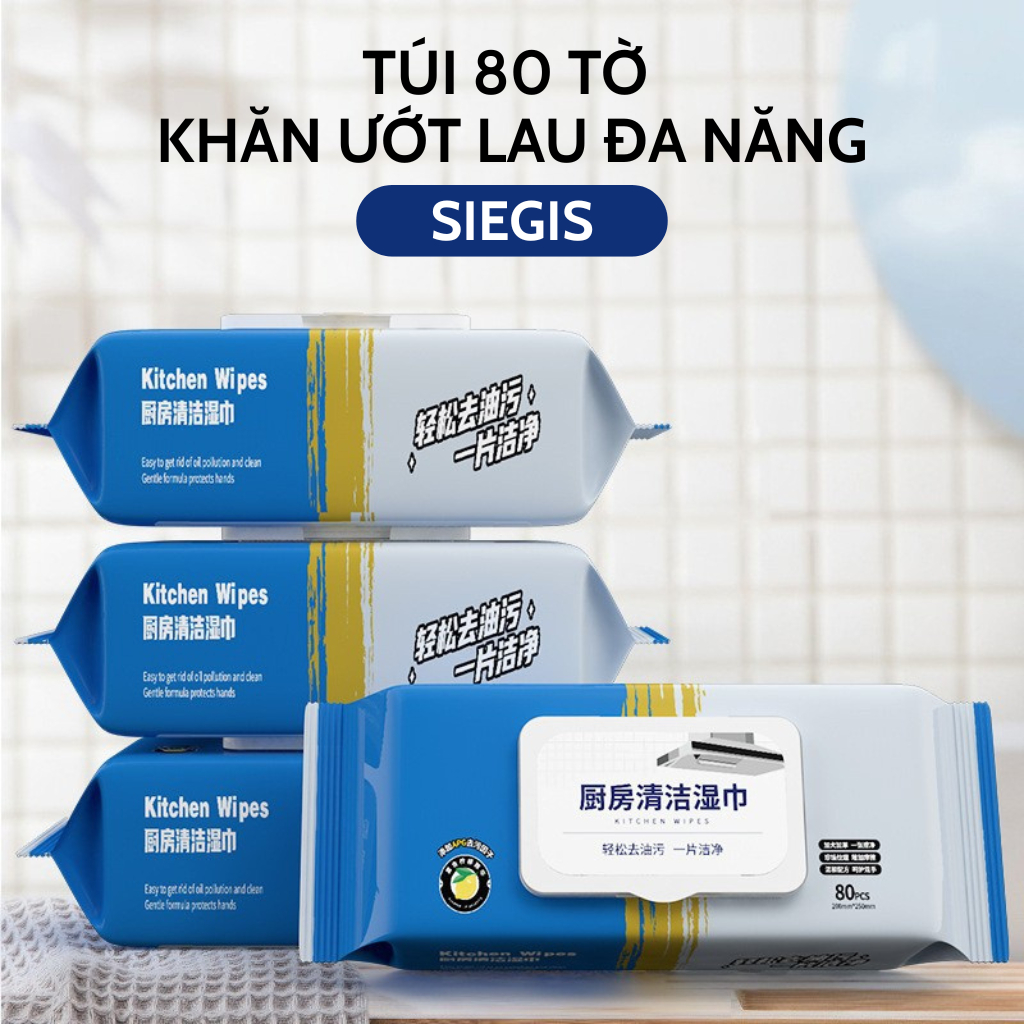 Combo 3 Khăn ướt Lau bếp đa năng 1 gói 80 miếng Siêu tiết kiệm  - DidoogltHCM