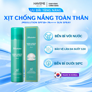 Xịt Chống Nắng Toàn Thân JMsolution SPF50+ PA++++ 180ml, Dưỡng Ẩm, Khô Thoáng, Dùng Cho Mặt & Body, bảo vệ da suốt 8h