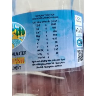 NƯỚC KHOÁNG  MẶN  CÔNG ĐOÀN QUANG HANH 500ml NẮP XANH