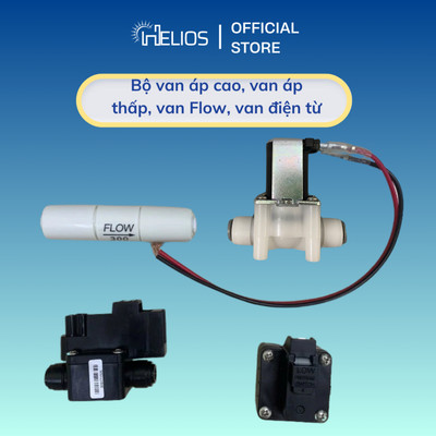 Bộ 4 van áp cao, van áp thấp, van flow, van điện từ cho máy lọc nước RO Karofi, Kangaroo, Forseti,..