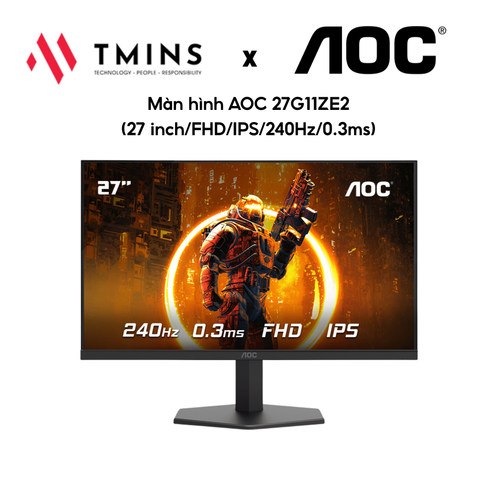 Màn hình AOC 27G11ZE2 (27 inch/FHD/IPS/240Hz/0.3ms) - Hàng chính hãng