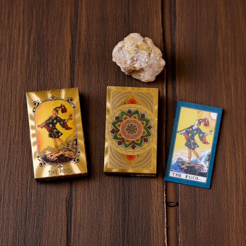 [Phiên Bản Mạ Vàng Chống Nước] Bộ Bài Tarot The Smith Waite, Borderless Tarot Centennial Edition 6 x