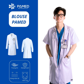 ÁO BLOUSE CAO CẤP PAMED MÃ M3, BÁC SĨ NAM , ĐỒNG PHỤC PHÒNG KHÁM, DƯỢC SĨ, SPA, THẨM MỸ CAO CẤP