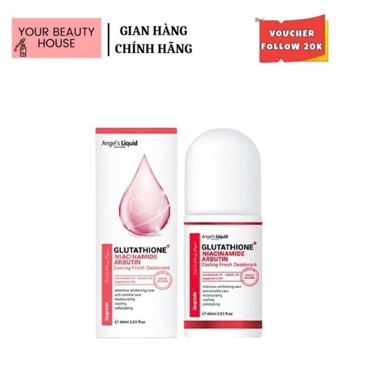 Lăn Khử Mùi Khử Thâm, Dưỡng Trắng Angel's Liquid Cooling Fresh