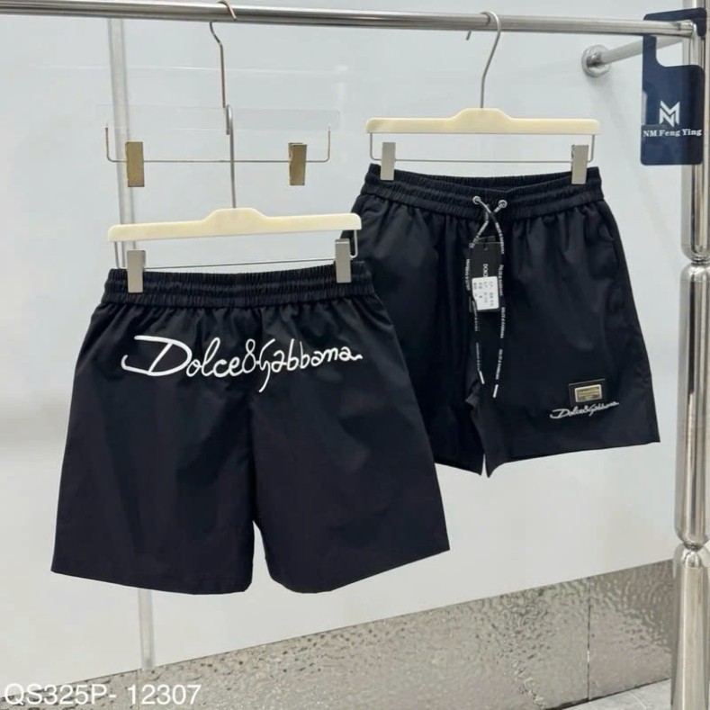 Quần short gió nam chất liệu gió dù thêu logo kim loại đùi phối chữ kí Đôn Chề sau mông lót lưới boy phố