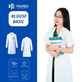 Áo Blouse Nữ Bác Sĩ Mã M2, Dược Sĩ, Điều Dưỡng, Thẩm Mỹ, SPA Chất Vải, Co Giãn, Ít Nhăn, Kháng Khuẩn