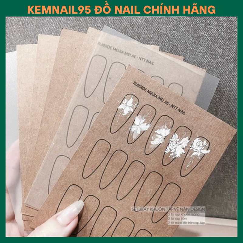 Giấy rap tập vẽ lẻ chiếc và set giấy khuôn tập vẽ nặn design chuyên dụng kemnail95