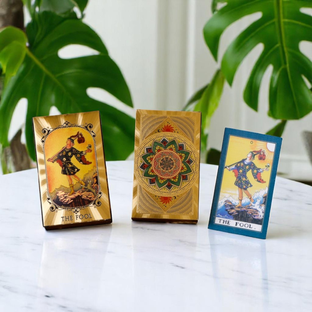 [Bộ Thẻ Bài Mạ Vàng Chống Nước] Bộ Thẻ Bài Tarot Smith Waite, The Rider, Smith Waite Borde Size 6cm 