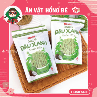  Snack Oishi Đậu Xanh Nước Cốt Dừa Túi Zip   Gói 65g   Bim Bim Đậu Xanh Đồ ăn vặt 